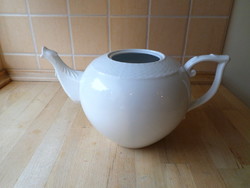 Herend white porcelain larger teapot with spout - without lid