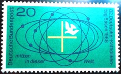 N568 / Németország 1968 Katolikus nap Essenben bélyeg postatiszta