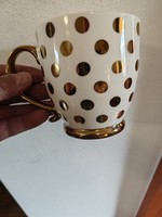 Beautiful gold polka dot mug