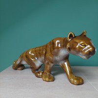 Nagyméretű 40 cm-es retro kerámia  tigris figura