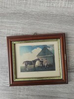 Equestrian picture in a nice frame