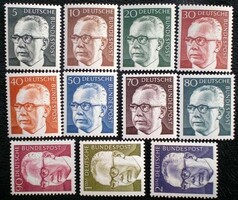 N635-45 / Németország 1970 Gustav Heinemann bélyegsor postatiszta