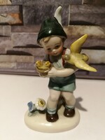 Porcelain boy with birds fasold & stauch!