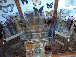 Iridescent glass sets in one