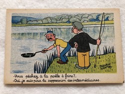 Antique, old humorous/funny graphic postcard - post clean -10.