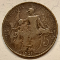 1901 Franciaország 5 Centimes (2034)