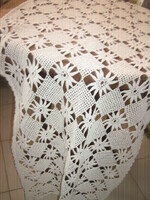 Beautiful handmade crochet antique floral lace tablecloth
