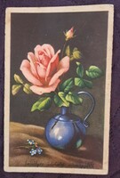 Old floral postcard 8 (m4714)