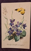 Old floral postcard 1 (m4707)