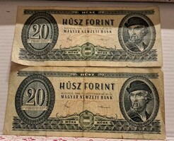 20 Forint 1980 2 db