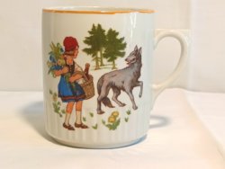 Zsolnay redhead and wolf mug