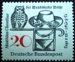 N462 / Németország 1965  Matthias Claudius bélyeg postatiszta