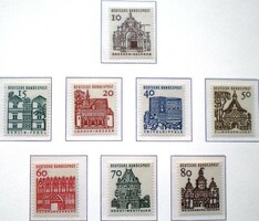 N454-61 / Németország 1964 12. századi épületszerkezetek I. bélyegsor postatiszta