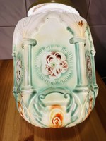 Art Nouveau hand-painted glass shade