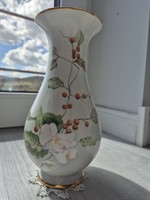 Régi aquimcumi porcelán kézzel festett váza