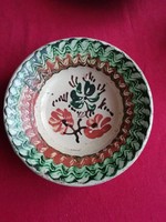 Antique Transylvanian floral wall plate, decorative plate