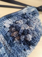 Crochet bag blue
