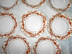 8 art nouveau-style porcelain plates, the price applies to 1 piece