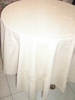Wonderful hand embroidered elegant cream tablecloth