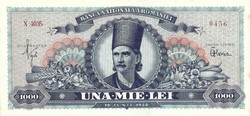 1000 lei 1948 Románia aUNC Ritka