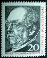 N463 / Németország 1965 Otto von Bismarck bélyeg postatiszta