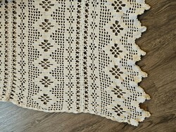 Old thick, crocheted bedspread