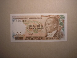 Törökország - 5000 Lira 1990 UNC