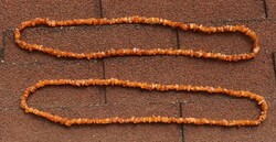 Borostyánszínű köves nyaklánc - ásvány nyaklánc