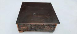 Pap Zoltán iparművész bronz asztali kínáló doboz