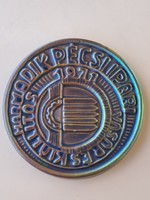 Zsolnay eozin plaque / commemorative medal 