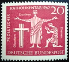 N381 / Németország 1962 Katolikus Egyházi Nap bélyeg postatiszta