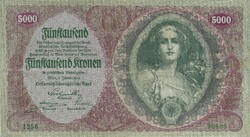5000 korona kronen 1922 Ausztria