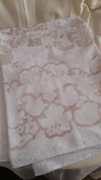 Beige openwork floral large tablecloth 155x110cm. Brand new