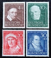 N143-6 / Németország 1951 Népjólét : Az emberiség segítői II. bélyegsor postatiszta