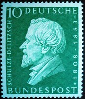 N293 / Németország 1958 Hermann Schulze-Delitzsch bélyeg postatiszta