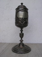 Silver-plated decorative chalice