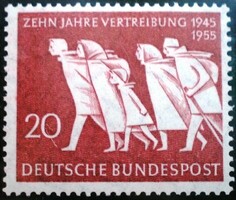 N215 / Németország 1955 Kitelepítések bélyeg postatiszta