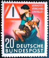 N162 / Németország 1953 Balesetmegelőzés bélyeg postatiszta
