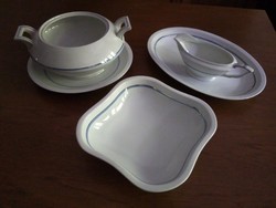 Czech porcelain serving set, first half of the 20th century, 5 pieces, with a small damage on the base.