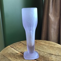 Old Czech? A matte glass vase with a base