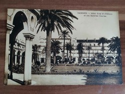 Antique postcard, France, Cannes, hotel gray et d'albion, post office