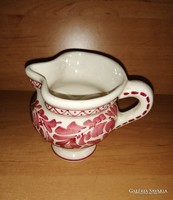 Marked glazed ceramic jug 9.5 cm high (22/d)