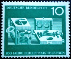 N373 / Németország 1961 100 éves a telefon bélyeg postatiszta