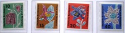 N392-5 / Németország 1963 Flóra és filatélia bélyegkiállítás bélyegsor postatiszta