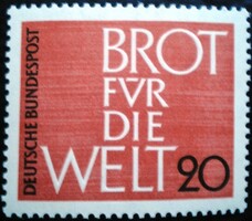 N389 / Németország 1962 Kenyeret a világnak bélyeg postatiszta