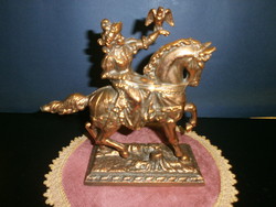 Equestrian metal figure