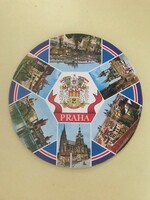 Traveling memory, souvenir. Foreign postcard. Circular. Colorful. Postal cleaner Prague - Prague.