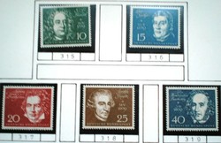 N315-9 / Németország 1959 Beethoven blokk bélyegei postatiszta