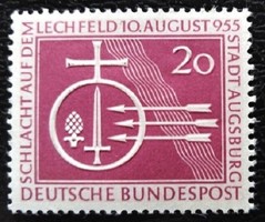 N220 / Németország 1955 A lechfeldi csata ( Augsburg ) évfordulója bélyeg postatiszta