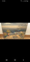 Brightly colored large-scale landscape for sale